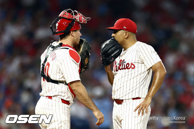 [사진] 필라델피아 필리스 좌완 선발 레인저 수아레즈. ⓒGettyimages(무단전재 및 재배포 금지)