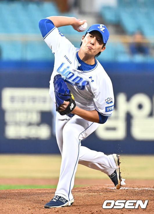 삼성 라이온즈 선발투수 원태인이 역투하고 있다. 2024.04.02 / foto0307@osen.co.kr