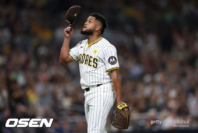 [사진] 샌디에이고 투수 바스케즈. ⓒGettyimages(무단전재 및 재배포 금지)