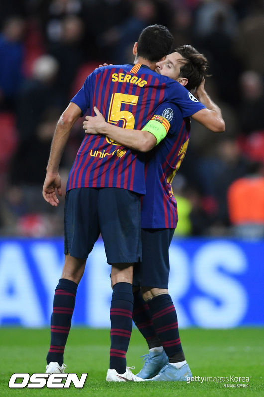 <enter caption here> during the Group B match of the UEFA Champions League between Tottenham Hotspur and FC Barcelona at Wembley Stadium on October 3, 2018 in London, United Kingdom.