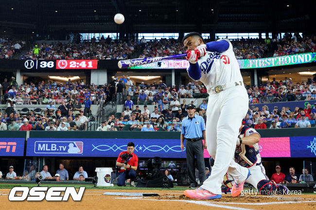 LA 다저스 거포 테오스카 에르난데스가 2024 메이저리그 홈런더비에서 우승했다.[사진] ⓒGettyimages(무단전재 및 재배포 금지)