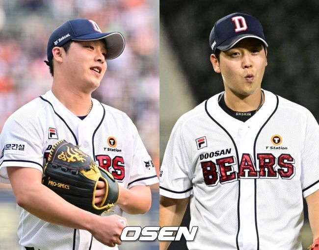 두산 박치국(좌)과 김명신 / OSEN DB