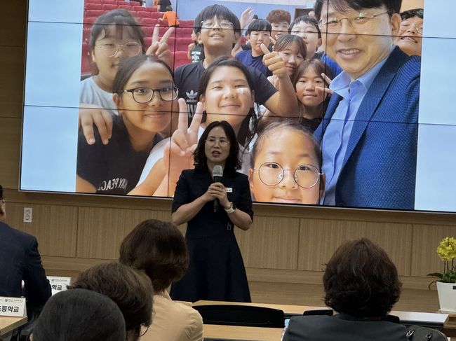 구수환 감독의 강연 소감을 전하는 나주 교육지원청 변정빈 교육장