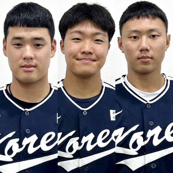 U-18 야구대표팀 정현우, 정우주, 배찬승. /WBSC 홈페이지