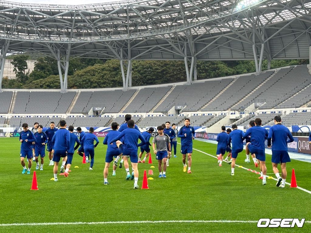 [사진] 이라크전 최종훈련에 임한 축구대표팀