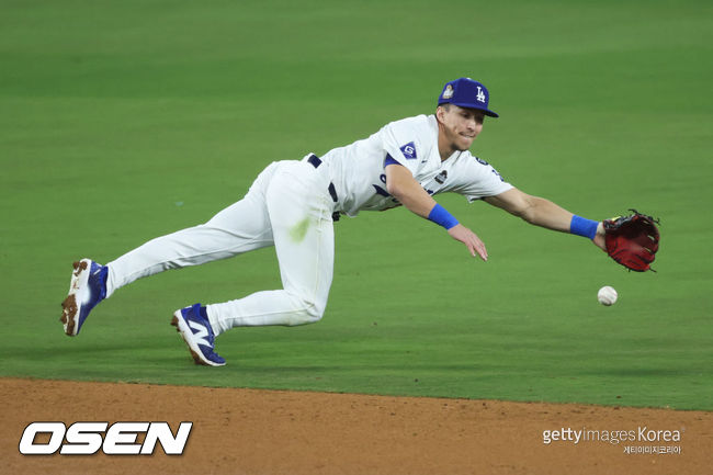 [사진] LA 다저스 토미 에드먼. ⓒGettyimages(무단전재 및 재배포 금지)