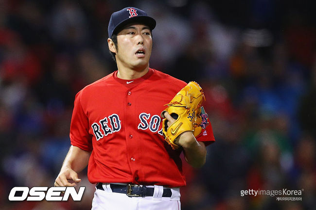 [사진] 보스턴 레드삭스 시절 우에하라 고지. ⓒGettyimages(무단전재 및 재배포 금지)