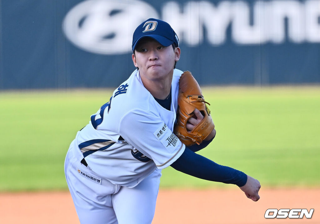 23일 부산 기장-현대차 드림 볼파크에서 2024 울산-KBO Fall League NC 다이노스와 쿠바의 경기가 열렸다. NC는 신영우가 선발 출전하고 쿠바는 유스니엘 파드론이 선발 출전했다. NC 다이노스 원종해가 역투하고 있다. 2024.10.23 / foto0307@osen.co.kr