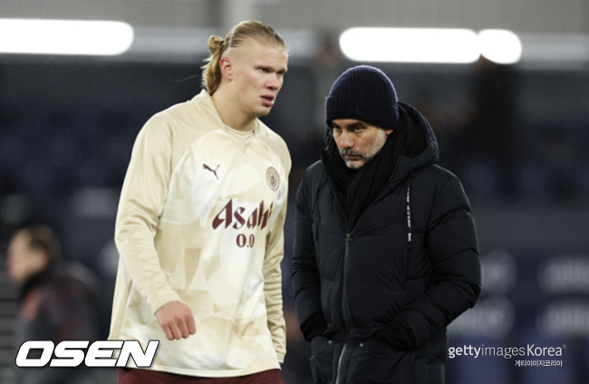 [사진] 엘링 홀란과 펩 과르디올라 감독 ⓒGettyimages(무단전재 및 재배포 금지)