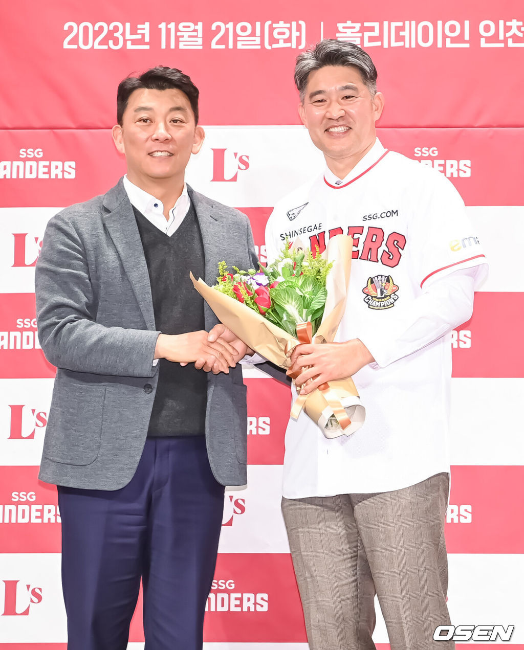 SSG 김성용 전 단장-이숭용 감독. /OSEN DB