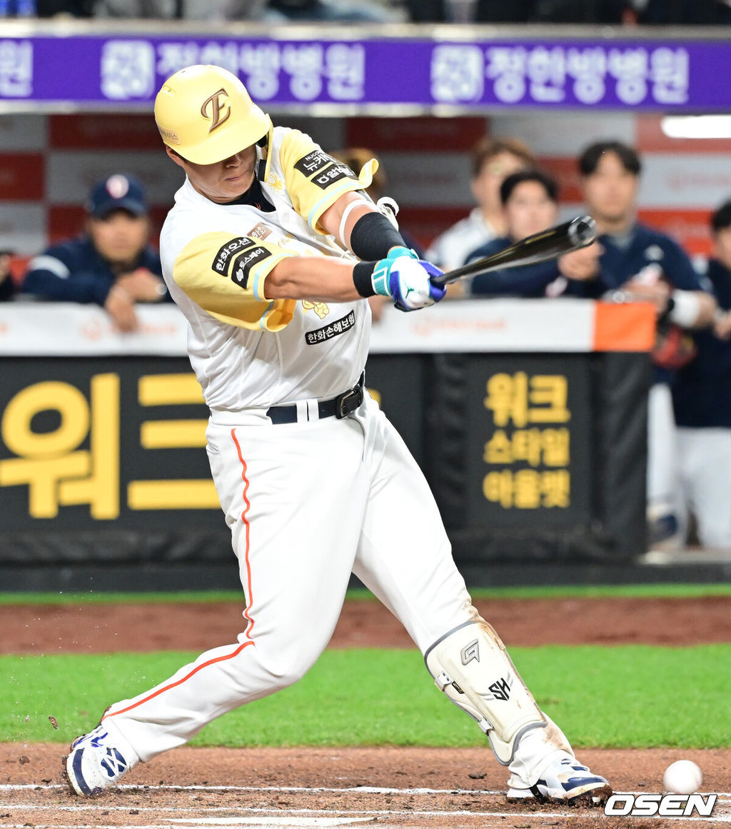 6회말 무사 만루 한화 노시환이 투수 앞 땅볼로 병살타를 치고 있다. 2025.05.13 / ksl0919@osen.co.kr