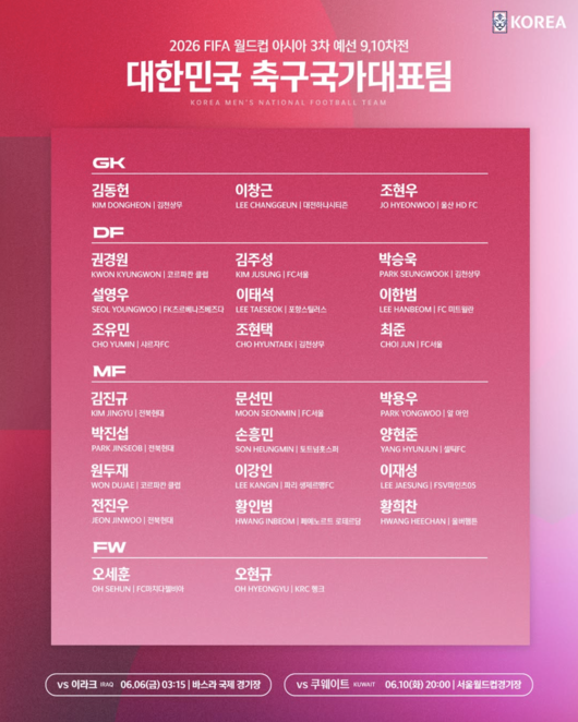 [사진] KFA 공식 소셜 미디어