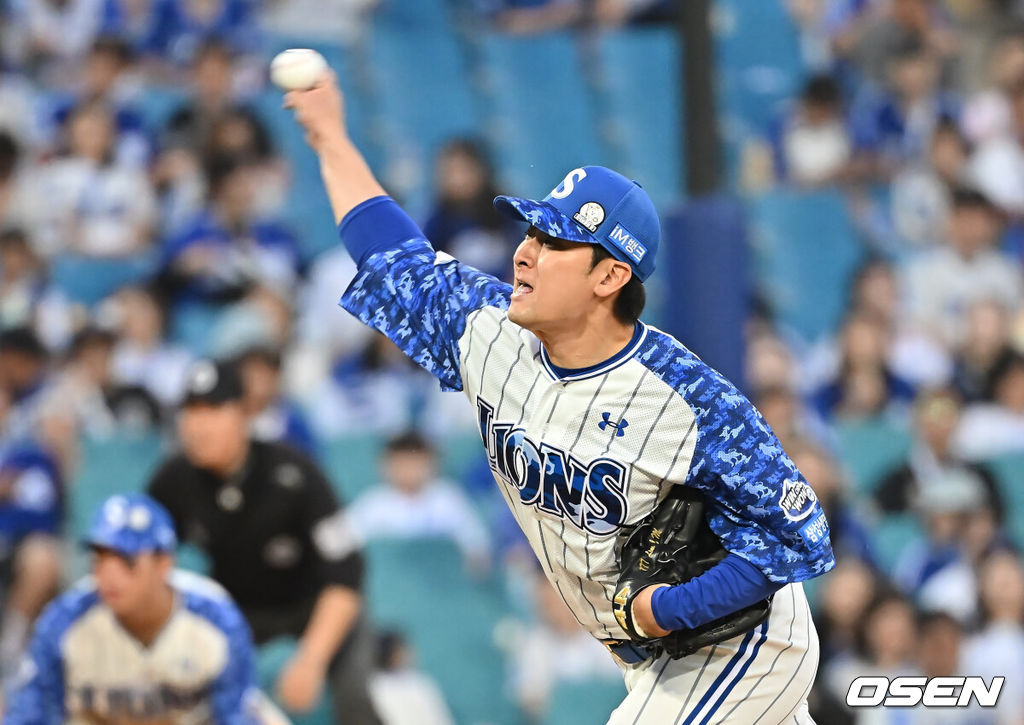 7일 대구삼성라이온즈파크에서 2025 신한 SOL 뱅크 KBO 리그 삼성 라이온즈와 NC 다이노스의 경기가 열렸다. 홈팀 삼성은 레예스가, 방문팀 NC는 신민혁이 선발 출전했다. 삼성 라이온즈 임창민이 역투하고 있다. 2025.06.07 / foto0307@osen.co.kr