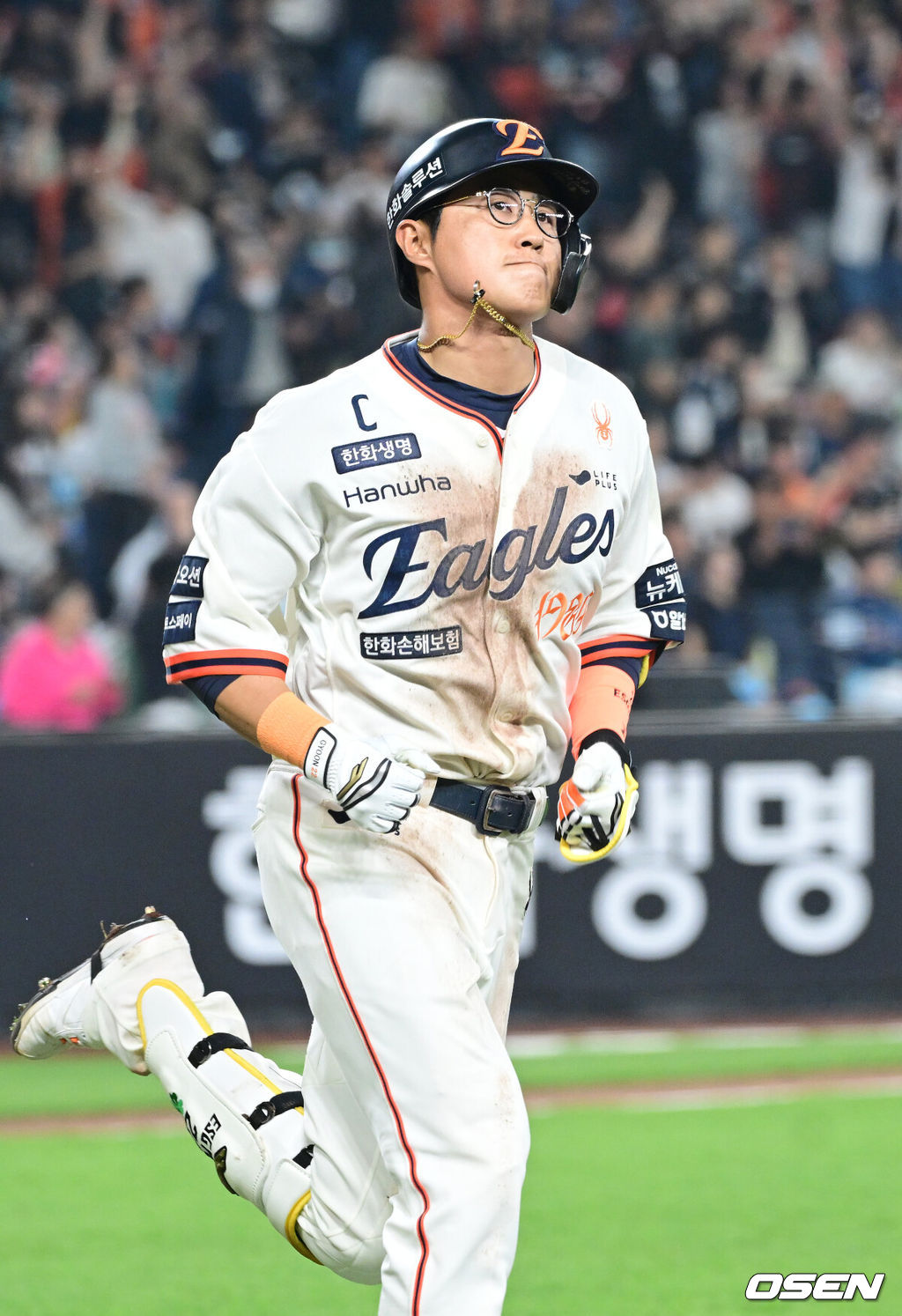 한화 채은성이 달아나는 홈런을 치고 그라운드를 돌고 있다. 2025.04.18 / dreamer@osen.co.kr