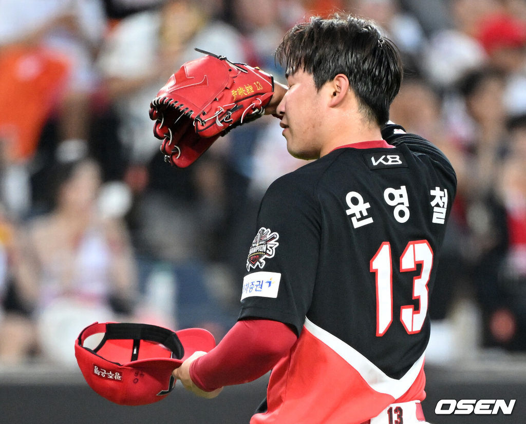 3회말 무사 1,2루에서 KIA 윤영철이 마운드를 내려가고 있다. 2025.07.08 /sunday@osen.co.kr