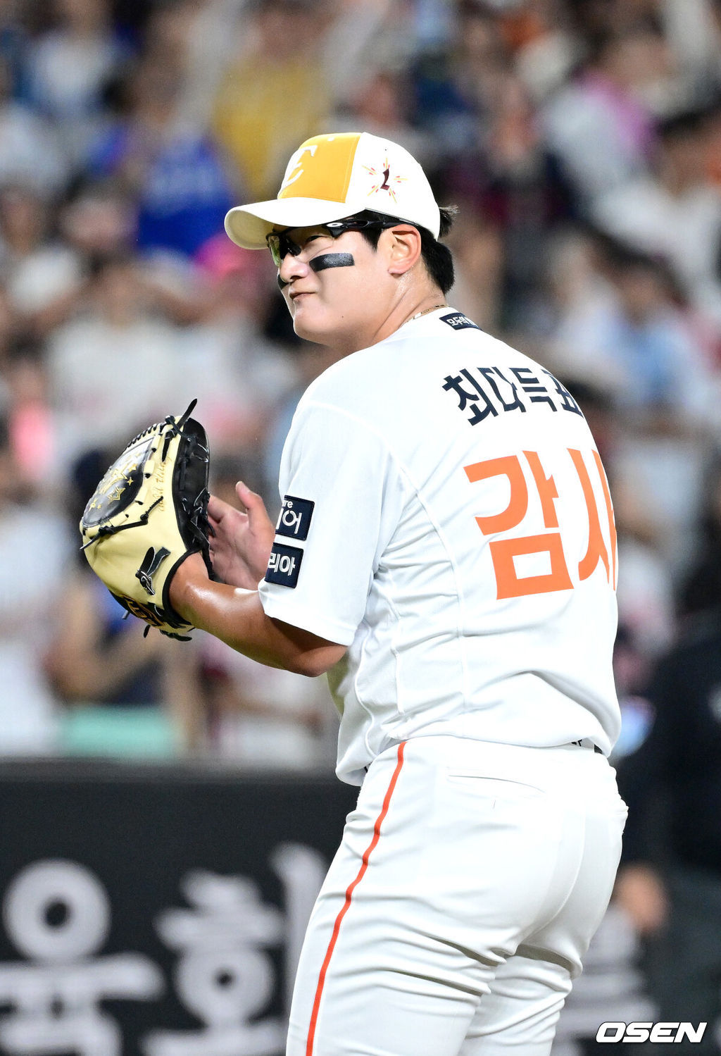경기를 마무리지은 나눔 올스타 한화 김서현이 기뻐하고 있다. 2025.07.12 / dreamer@osen.co.kr