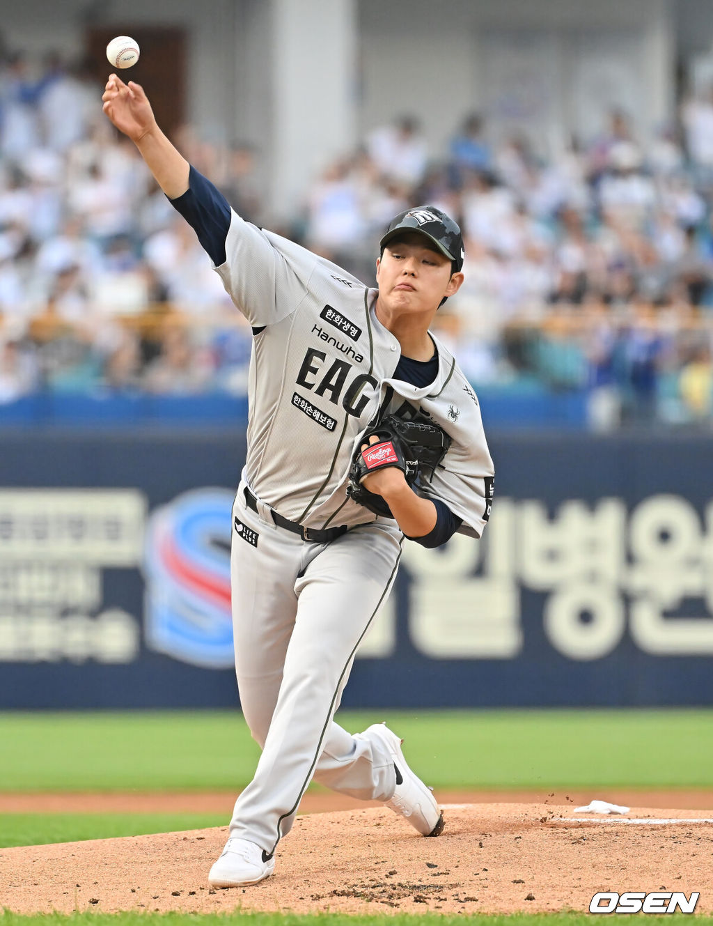 26일 대구삼성라이온즈파크에서 2025 신한 SOL 뱅크 KBO 리그 삼성 라이온즈와 한화 이글스의 경기가 열렸다. 홈팀 삼성은 가라비토가, 방문팀 한화는 문동주가 선발 출전했다. 한화 이글스 선발 투수 문동주가 역투하고 있다. 2025.06.26 / foto0307@osen.co.kr