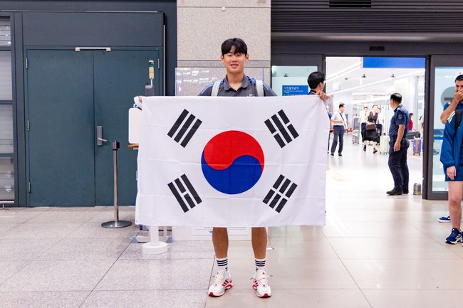 [사진] 뉴캐슬 유나이티드 소속으로 한국 투어에 참가하는 박승수 / 쿠팡플레이 제공.
