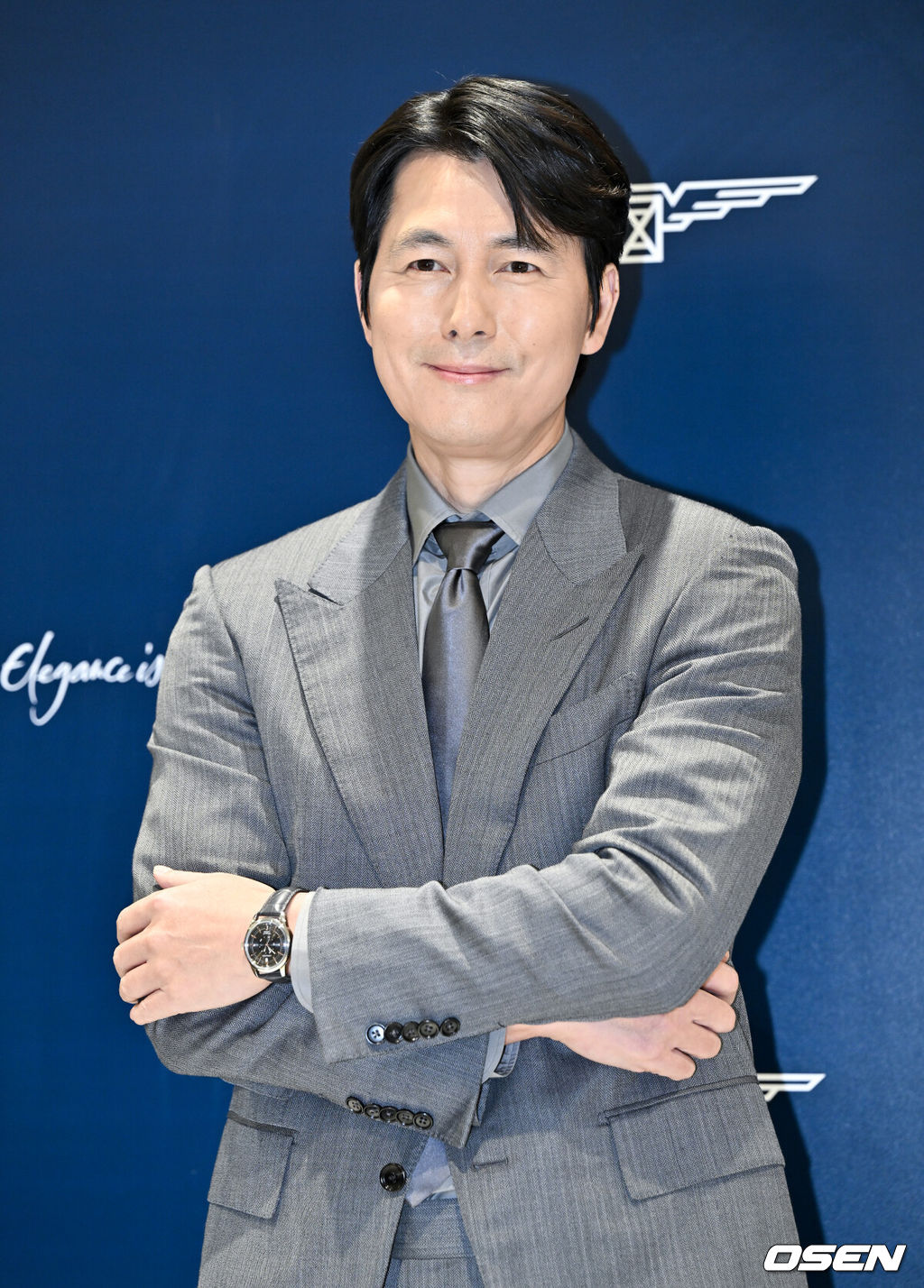 18일 서울 송파구 롯데백화점 잠실점에서 한 스위스 럭셔리 시계 브랜드 부티크 오픈식이 열렸다.배우 정우성이 포즈를 취하고 있다. 2024.03.18 /cej@osen.co.kr