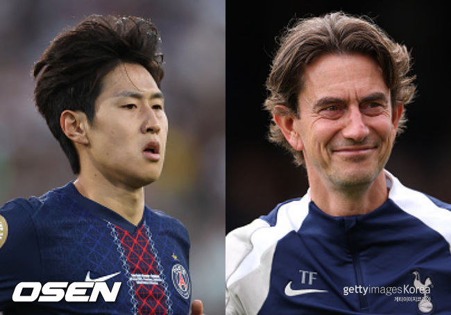 [사진] (왼쪽부터) 이강인과 토마스 프랭크 감독 ⓒGettyimages(무단전재 및 재배포 금지)