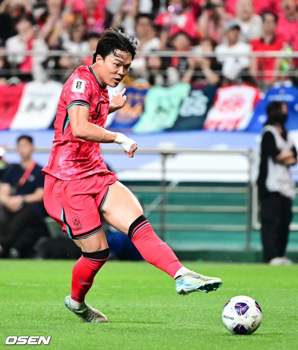 축구대표팀 오현규. 2025.06.10 / jpnews@osen.co.kr