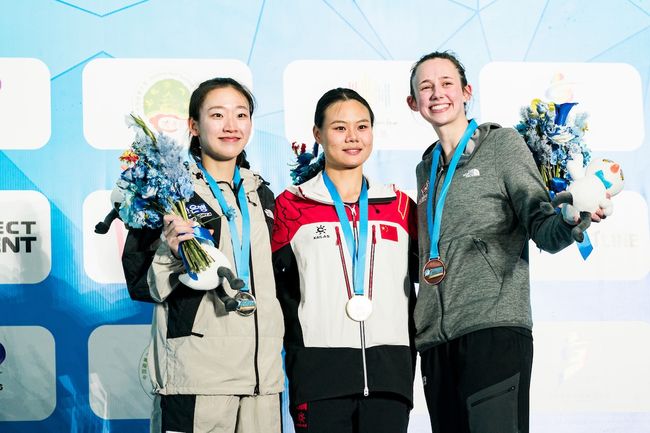 대한산악연맹은 "중국 구이양에서 열린 '2025 IFSC 클라이밍 구이양 스피드 월드컵'에서 대한민국 클라이밍 스피드 국가대표 정지민이 여자 스피드 부문에서 은메달을 획득했다"고 밝혔다. / 대한산악연맹