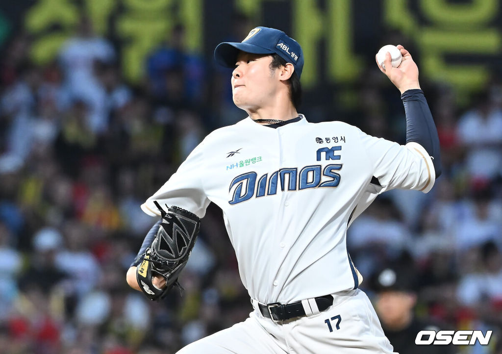 6일 창원NC파크에서 2025 신한 SOL 뱅크 KBO 리그 NC 다이노스와 KIA 타이거즈의 경기가 열렸다. 홈팀 NC는 라일리가, 방문팀 KIA는 올러가 선발 출전했다. NC 다이노스 김영규가 역투하고 있다. 2025.09.06 / foto0307@osen.co.kr