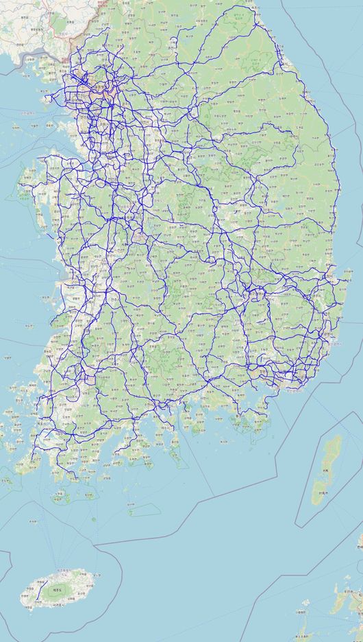 국내의 슈퍼크루즈 가용 도로. 
