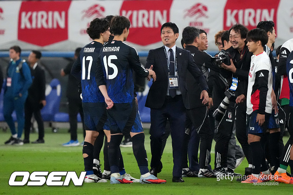 [사진] 모리야스 하지메 감독과 일본 선수단 ⓒGettyimages(무단전재 및 재배포 금지)