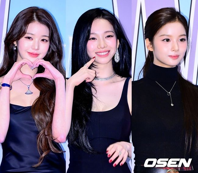 장원영, 카리나, 설윤. OSEN DB