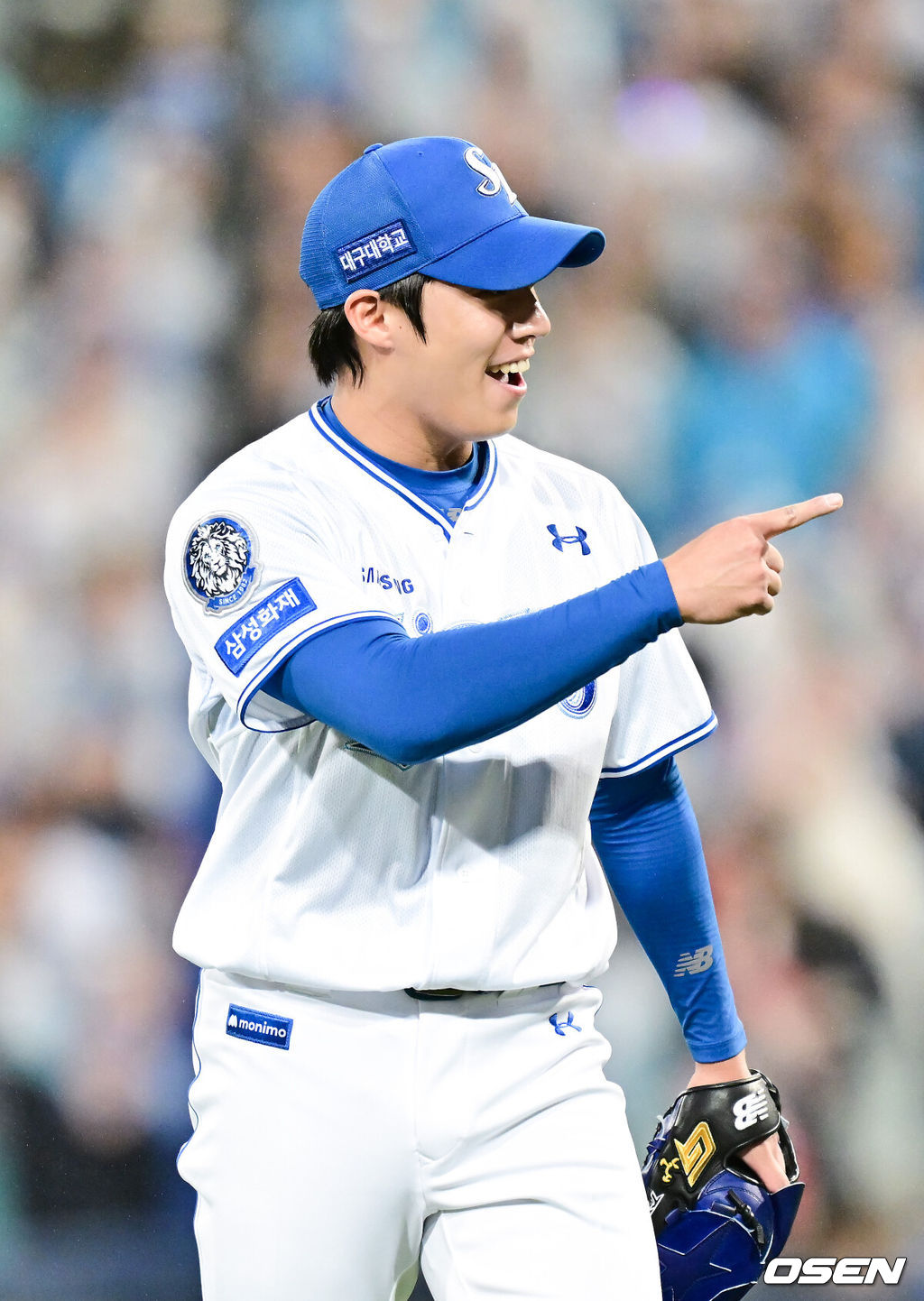 13일 대구 삼성라이온즈파크에서 ‘2025 신한 SOL뱅크 KBO리그’ 준플레이오프(5전 3선승제) 3차전 삼성 라이온즈와 SSG 랜더스의 경기가 열렸다삼성은 원태인, 방문팀 SSG은 드류 앤더슨을 선발로 내세웠다.5회초 이닝종료 후 삼성 선발투수 원태인이 환호하고 있다.    2025.10.13 / soul1014@osen.co.kr