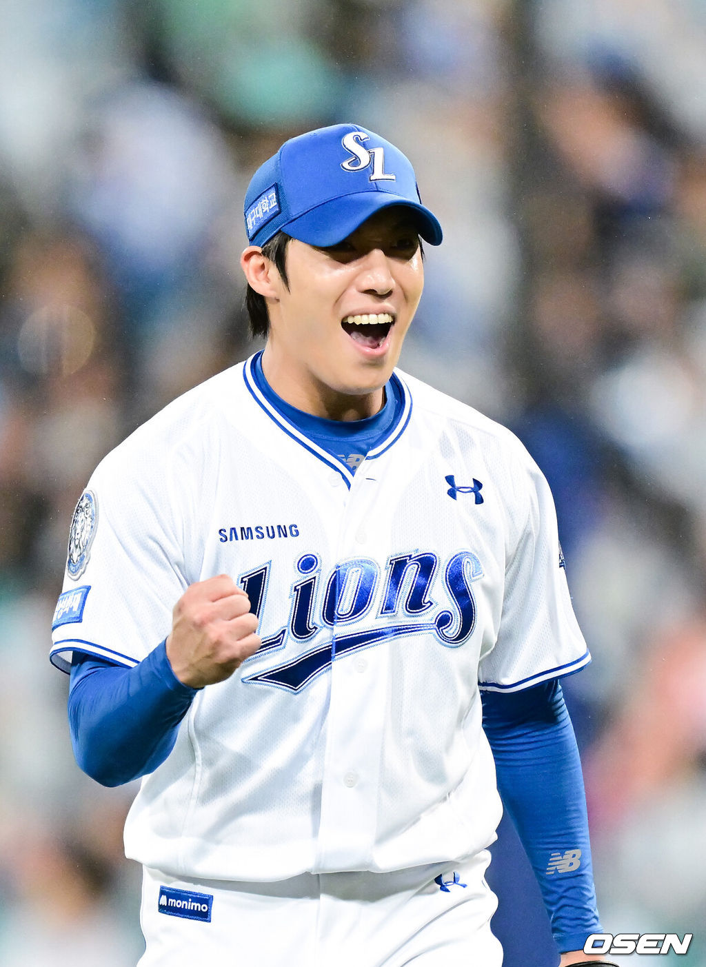 13일 대구 삼성라이온즈파크에서 ‘2025 신한 SOL뱅크 KBO리그’ 준플레이오프(5전 3선승제) 3차전 삼성 라이온즈와 SSG 랜더스의 경기가 열렸다삼성은 원태인, 방문팀 SSG은 드류 앤더슨을 선발로 내세웠다.5회초 이닝종료 후 삼성 선발투수 원태인이 환호하고 있다.    2025.10.13 / soul1014@osen.co.kr