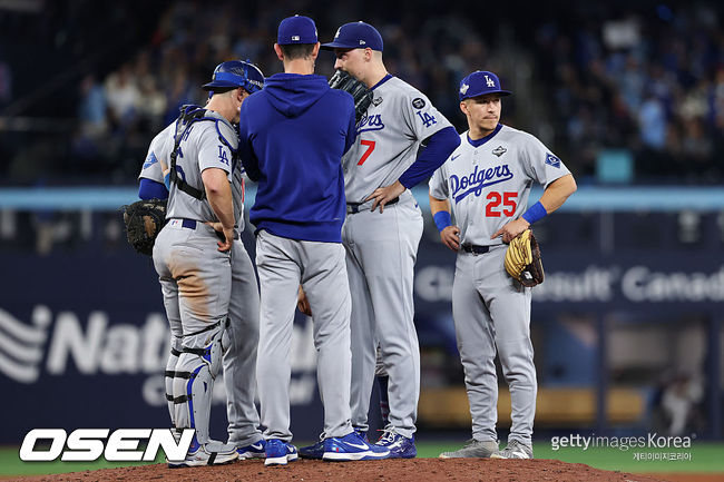 [사진] 다저스 마운드. ⓒGettyimages(무단전재 및 재배포 금지)