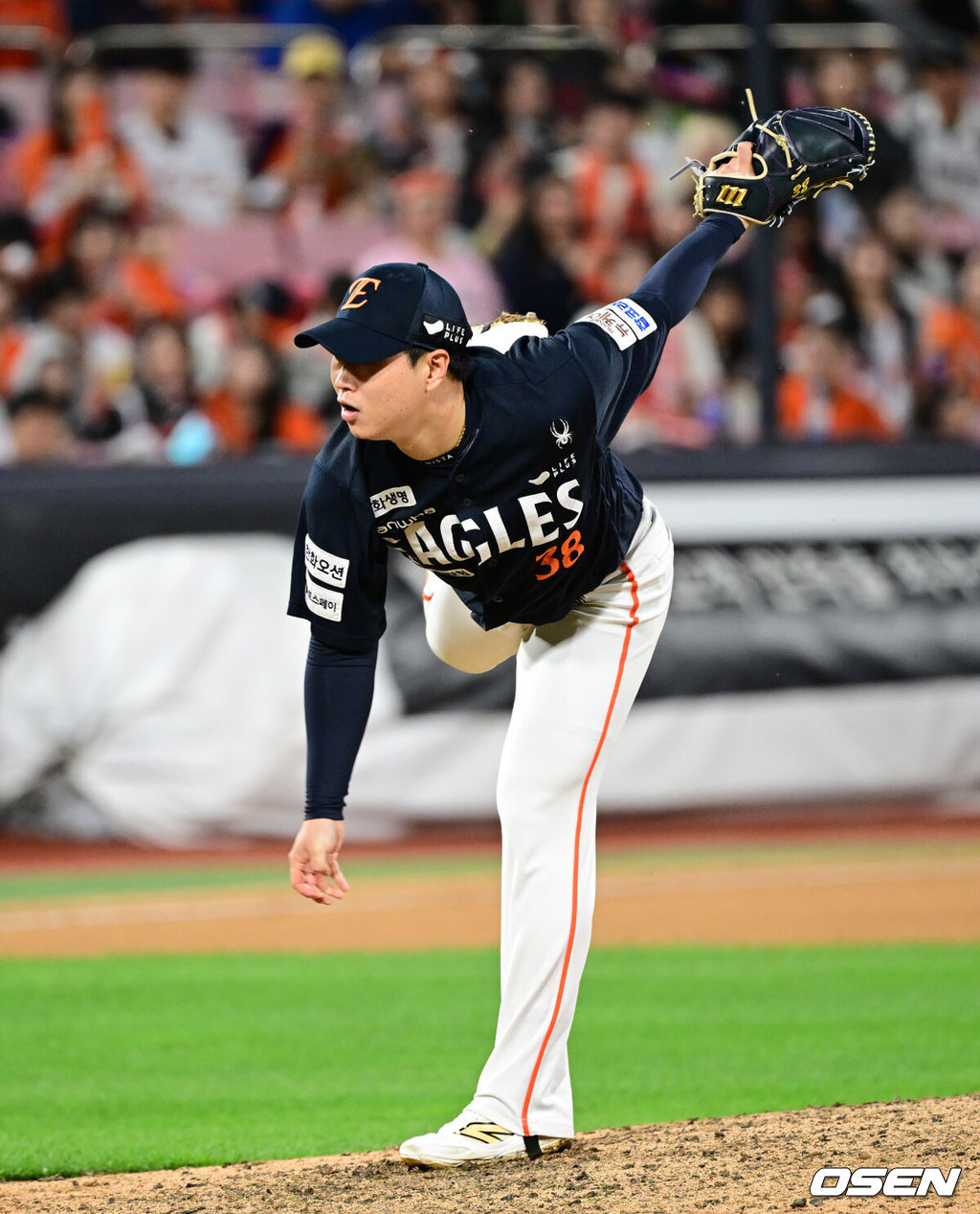 8회말 한화 김종수가 역투하고 있다. 2025.10.03 /cej@osen.co.kr