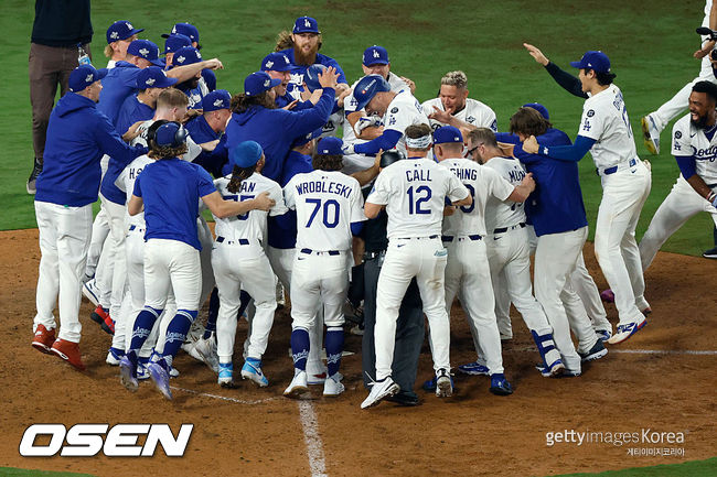 [사진] 다저스 선수들. ⓒGettyimages(무단전재 및 재배포 금지)