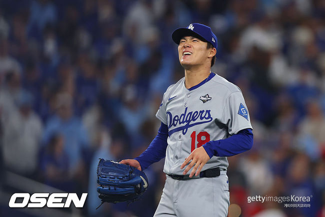 [사진] 다저스 야마모토. ⓒGettyimages(무단전재 및 재배포 금지)