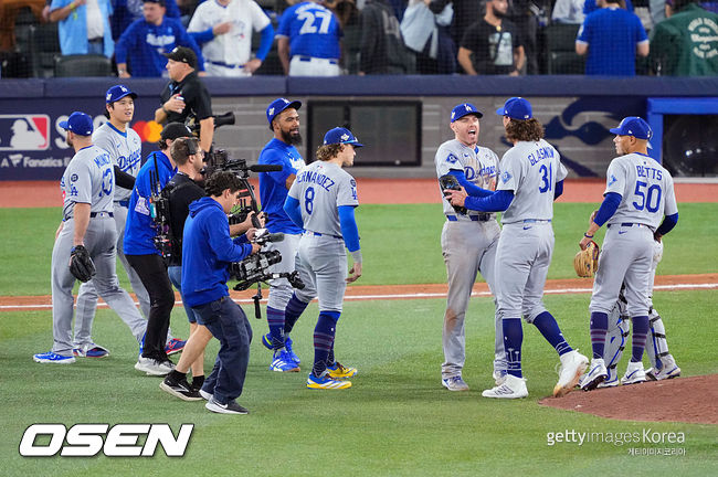 [사진] 다저스 선수들. ⓒGettyimages(무단전재 및 재배포 금지)