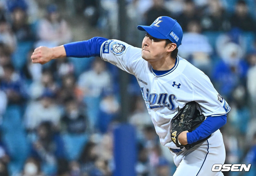 23일 대구삼성라이온즈파크에서 2025 신한 SOL 뱅크 KBO 리그 삼성 라이온즈와 KIA 타이거즈의 경기가 열렸다. 홈팀 삼성은 황동재가, 방문팀 KIA는 네일이 선발 출전했다. 삼성 라이온즈 임창민이 역투하고 있다. 2025.05.23 / foto0307@osen.co.kr