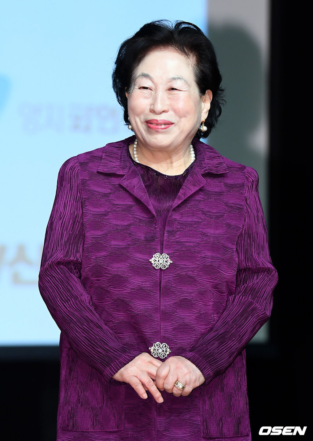 15일 오후 서울 강남구 일지아트홀에서 웹드라마 ‘귀신과 산다’ 제작발표회가 열렸다.배우 전원주가 포즈를 취하고 있다. /cej@osen.co.kr