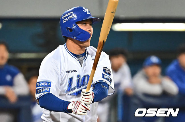 [OSEN=대구, 이석우 기자] 삼성 라이온즈 공민규 042 2024.04.12 / foto0307@osen.co.kr