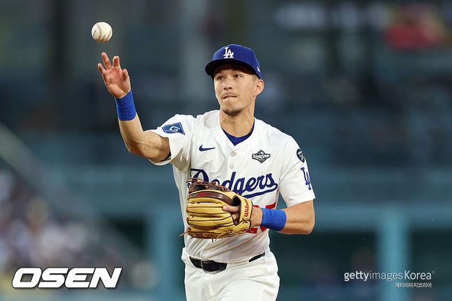 [사진] 다저스 에드먼. ⓒGettyimages(무단전재 및 재배포 금지)