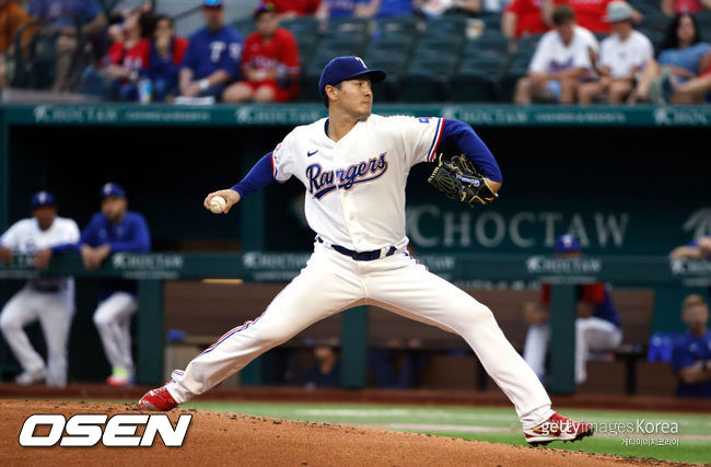 [사진] 텍사스 레인저스 시절 아리하라 코헤이. ⓒGettyimages(무단전재 및 재배포 금지)