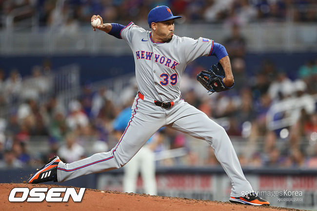 [사진] 뉴욕 메츠 시절 에드윈 디아스. ⓒGettyimages(무단전재 및 재배포 금지)