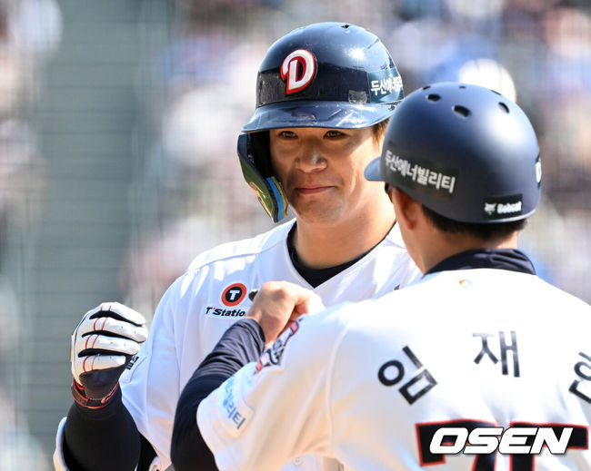 두산 베어스 시절 김재환. /OSEN DB