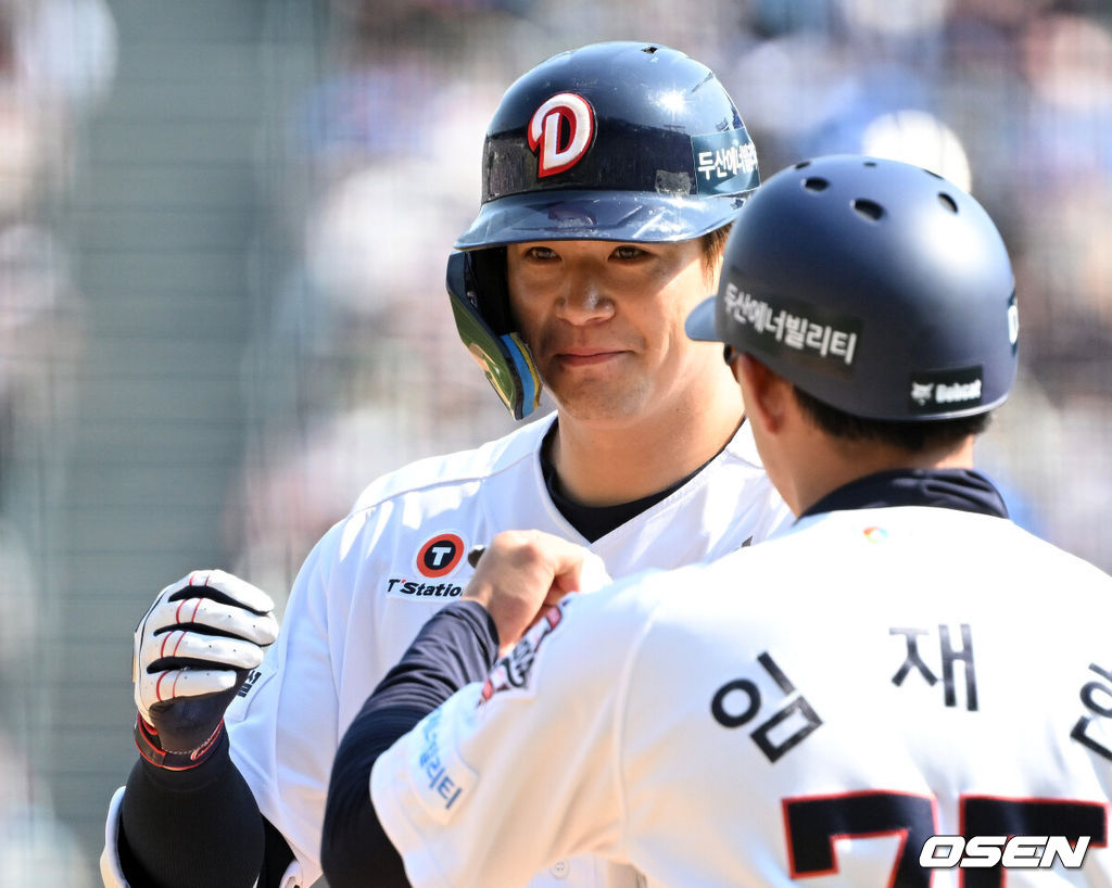 두산 베어스 시절 김재환. /OSEN DB