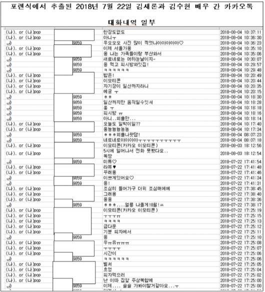 유족 측이 공개한 증거 6/ 김새론 유족 제공