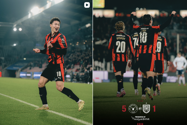 [사진] 조규성 / 미트윌란 소셜 미디어 계정