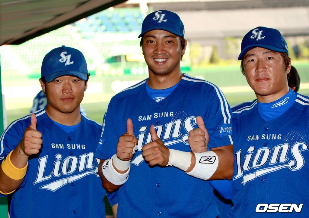 2008년 박석민, 채태인, 최형우 / 삼성 라이온즈 제공