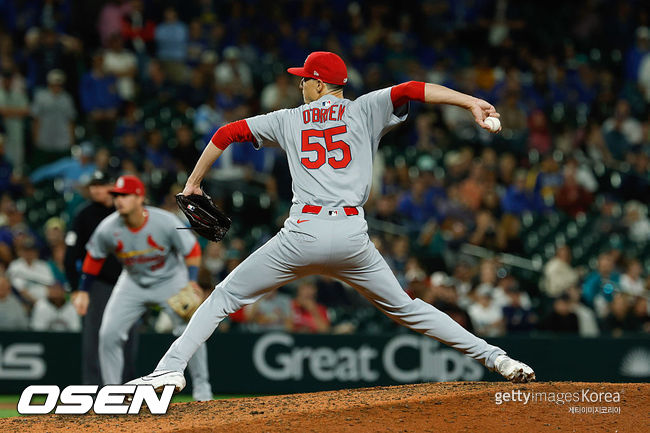 [사진] 세인트루이스 '한국계' 투수 라일리 오브라이언. ⓒGettyimages(무단전재 및 재배포 금지)