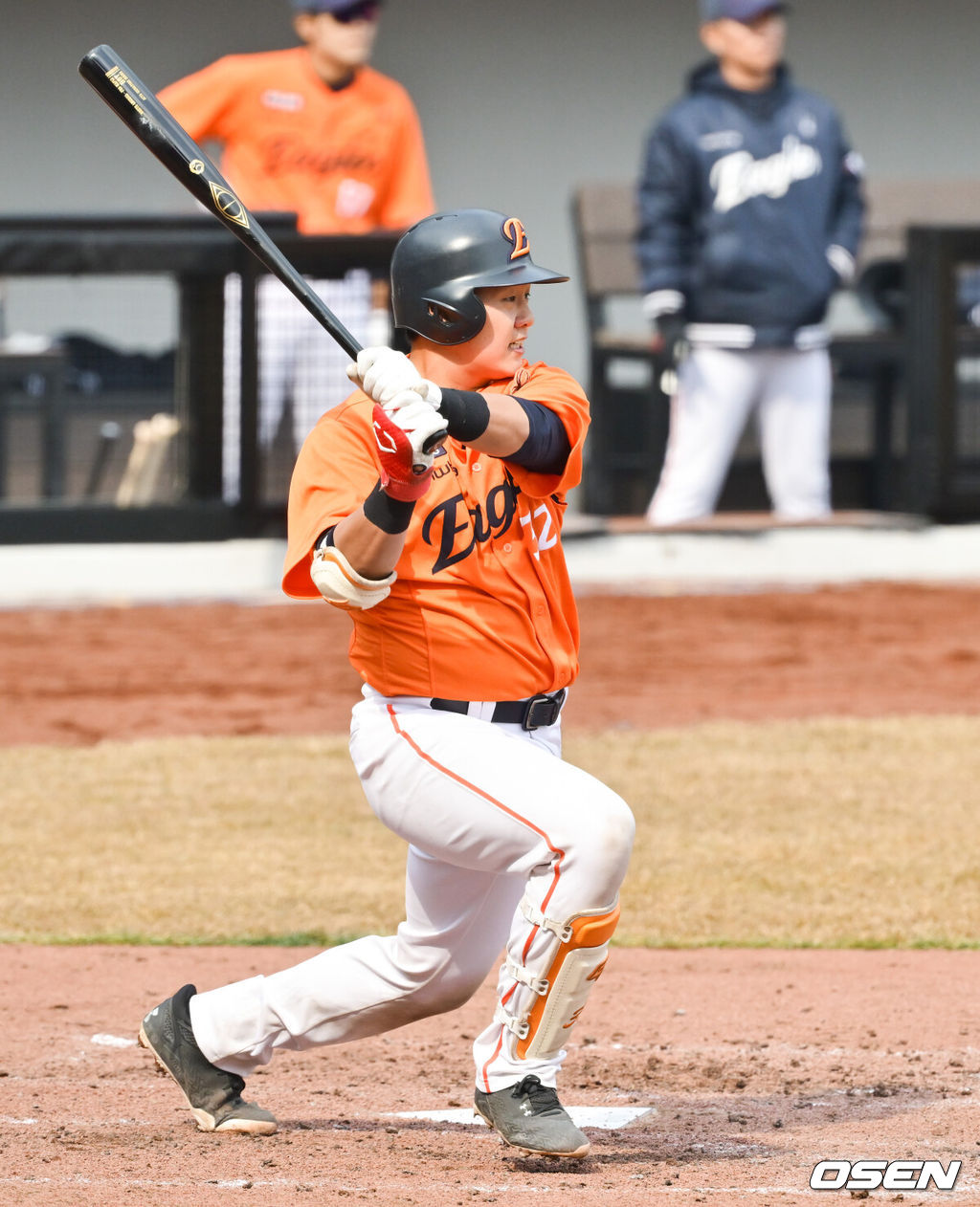 6일 오후 대전 한화생명 볼파크에서 한화 자체 청백전 경기가 진행됐다. 한화이글스와 한화퓨처스로 팀을 나눴다. 장규현이 1타점 적시 2루타를 날리고 있다.  2025.03.06 / soul1014@osen.co.kr